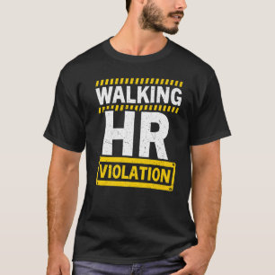 Camiseta Violação de RH Andando Violação de Recursos Humano