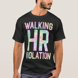 Camiseta Violação de RH Caminhando Piada de Recursos de Col