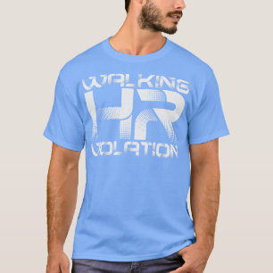 Camiseta Violação de RH Ofensiva, Funny Vintage White