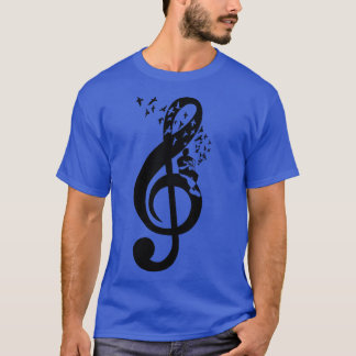 Camiseta Violão Acústico da Clef Treble
