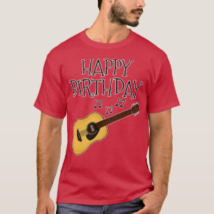 Camiseta Violão Acústico Feliz Aniversário Guitarrista Músi