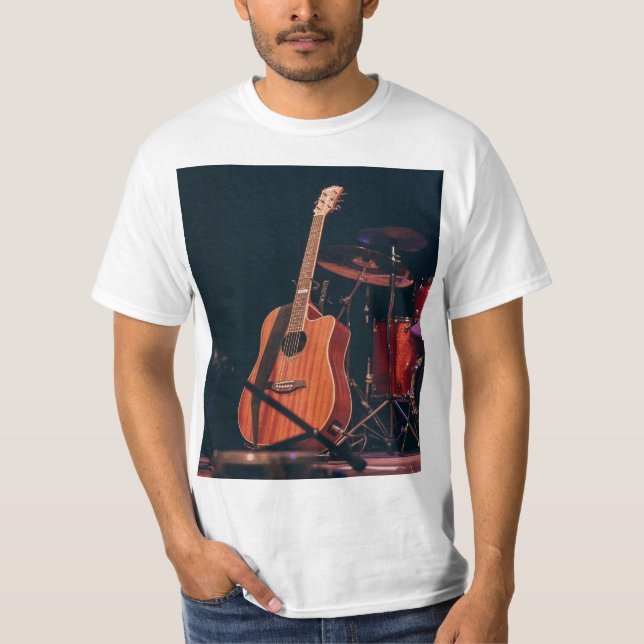 Camiseta Violão acústico legal (Frente)