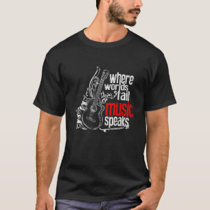 Camiseta Violão Acústico Onde Falam As Palavras De Músic