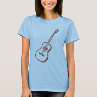 Camiseta Violão Clássico Acústico Castanho