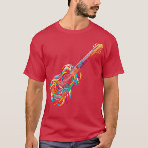 Camiseta Violão Colorido