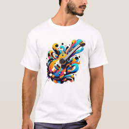 Camiseta Violão com design de Grafite