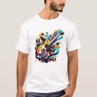 Camiseta Violão com design de Grafite