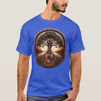 Camiseta Violão da Natureza da Música da Vida Guitari