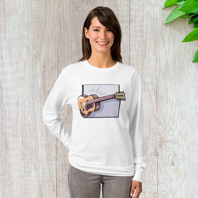 Camiseta Violão De 12 Cordas Acústicas Retroativas (Criador carregado)