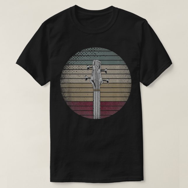 Camiseta Violão de Bass Retro  (Frente do Design)