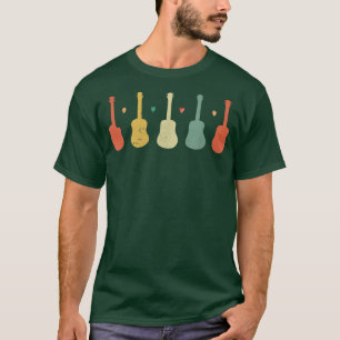 Camiseta Violão de música Retro Vintage