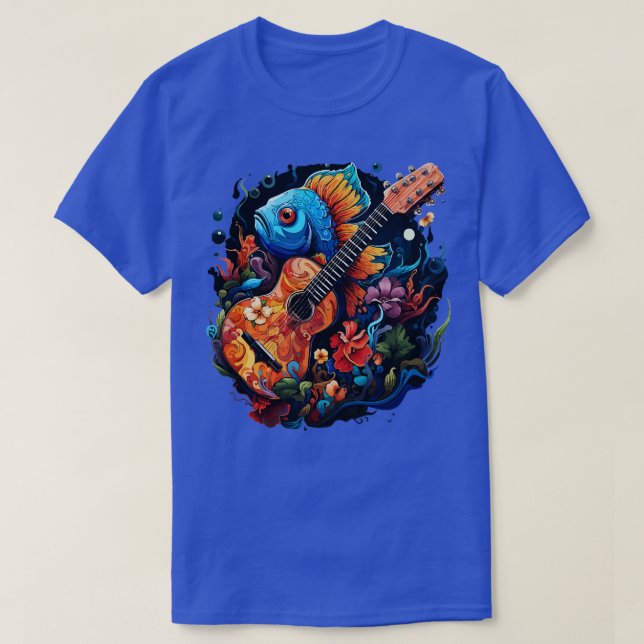 Camiseta Violão de Tang Azul (Frente do Design)