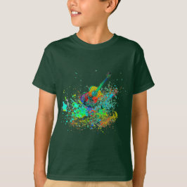 Camiseta Violão e acordes espirram