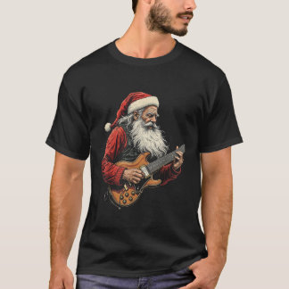 Camiseta Violão elétrico Santa Claus