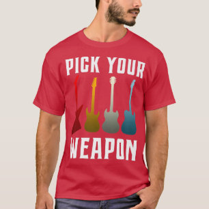 Camiseta Violão Engraçado Escolha Sua Arma Música Vintage38