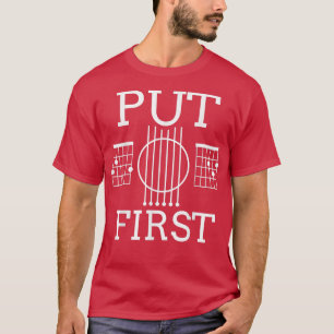 Camiseta Violão Engraçado Pôs Deus Primeira Música Vintage