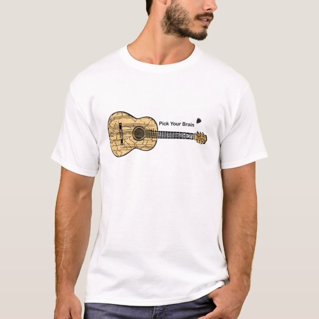 Camiseta Violão: Escolha seu cérebro (Frente)