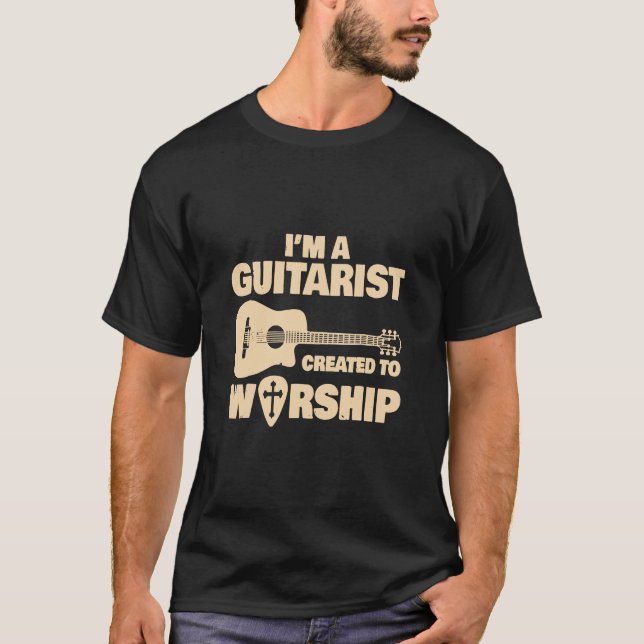 Camiseta Violão - Igreja Cristã de Música - Guitarra Jesus  (Frente)