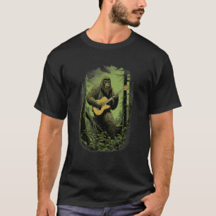 Camiseta Violão ou Violão Elétrico de Pé Grande Sasquatc