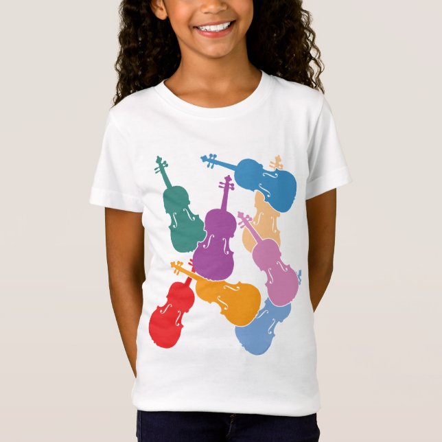 Camiseta Violas coloridas (Frente)