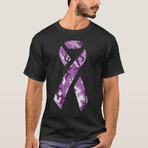 Camiseta Violência Doméstica Camo Friso Roxo Sensibilização
