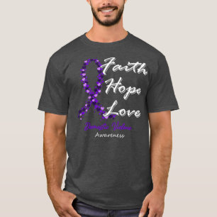 Camiseta Violência Doméstica Sensibilização Fé Esperança Am
