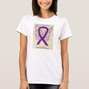 Camiseta Violência Doméstica Sensibilização Fita Anjo C