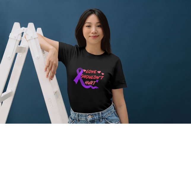 Camiseta Violência Doméstica Sensibilização O Amor Não Deve (Criador carregado)