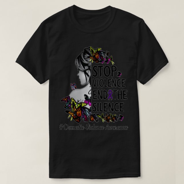 Camiseta Violência Doméstica Sensibilização Para A Violênci (Frente do Design)