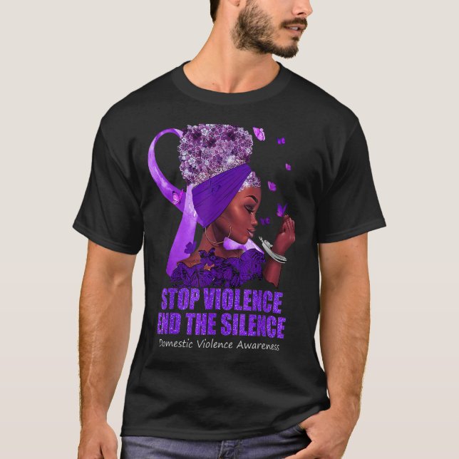 Camiseta Violência Doméstica Sensibilização Para A Violênci (Frente)