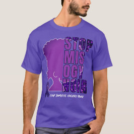 Camiseta Violência Doméstica Sensibilização PARE O MISOGYNO