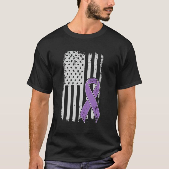 Camiseta Violência Doméstica Sensibilização Patriótica dos  (Frente)