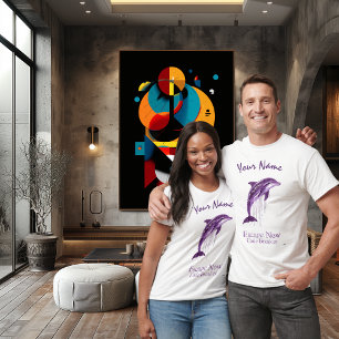 Camiseta Violet Cyber Dolphin – Nome Personalizado Escape A