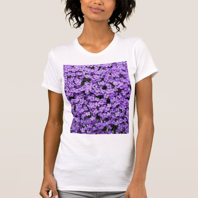 Camiseta Violet Flowers T-Shirt Violets Spring (Frente)
