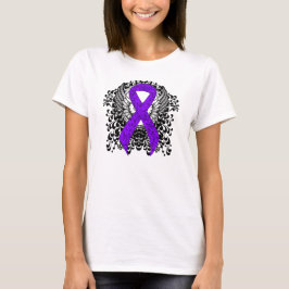 Camiseta Violet Ribbon with Wings, Linfoma de Hodgkin