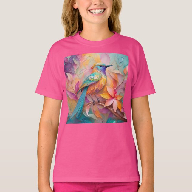 Camiseta Violet Throed Songbird Fantasy Bird (Frente)