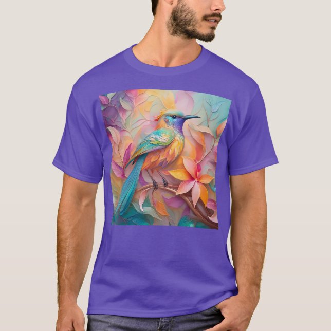 Camiseta Violet Throed Songbird Fantasy Bird (Frente)