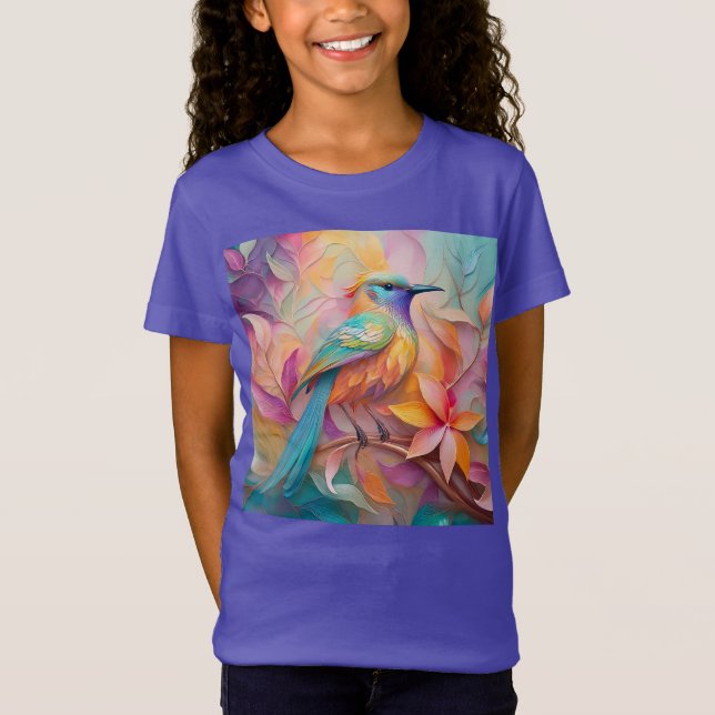 Camiseta Violet Throed Songbird Fantasy Bird (Frente)