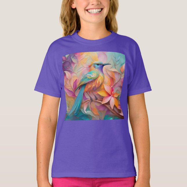 Camiseta Violet Throed Songbird Fantasy Bird (Frente)
