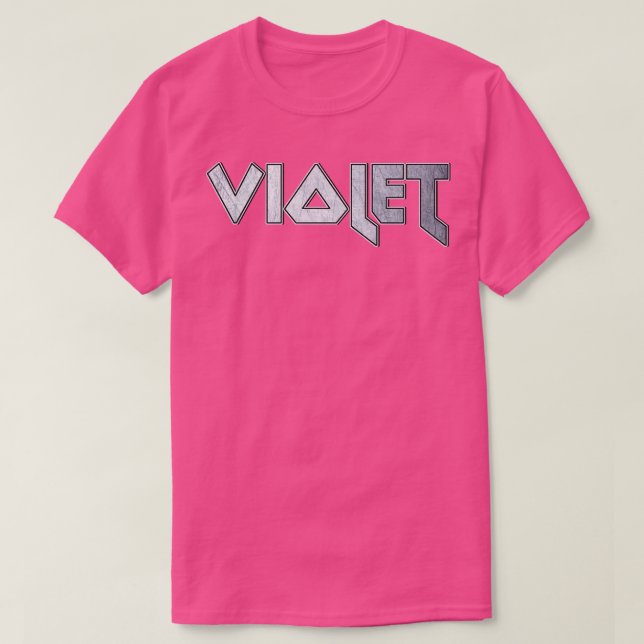 Camiseta Violeta de metal pesado (Frente do Design)