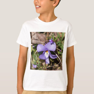 Camiseta Violeta de Pássaros com Bluets