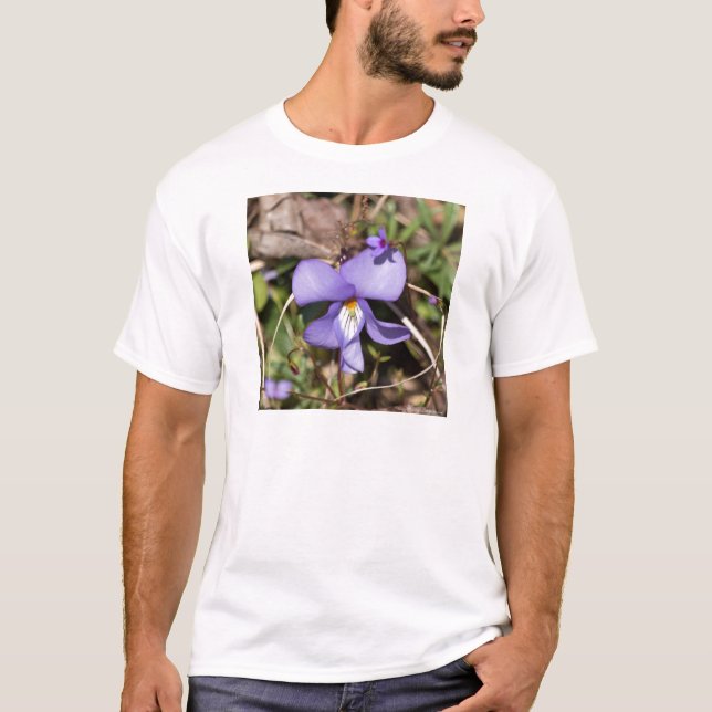 Camiseta Violeta de Pássaros com Bluets (Frente)