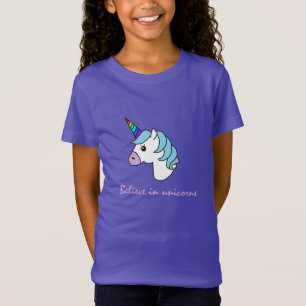 Camiseta Violeta do t-shirt do arco-íris do unicórnio das