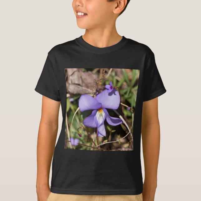 Camiseta Violeta Pata de Pássaro c/ Azulejos (Frente)
