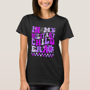 Camiseta Violetas para Crianças Militares em Minha Criança