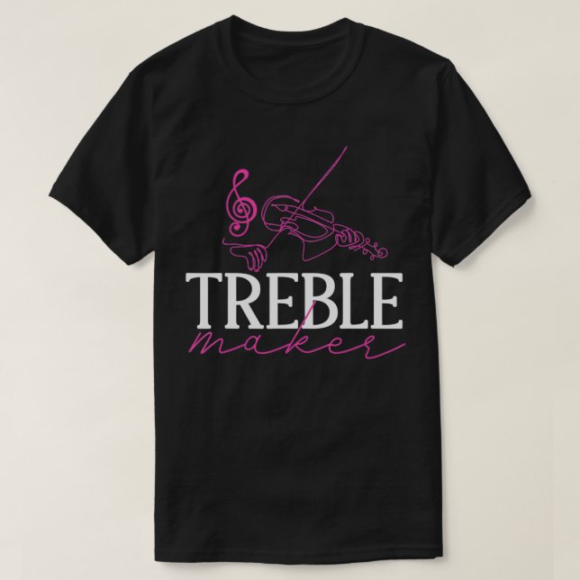 Camiseta Violin al Music Composers Treble Maker (Frente do Design)