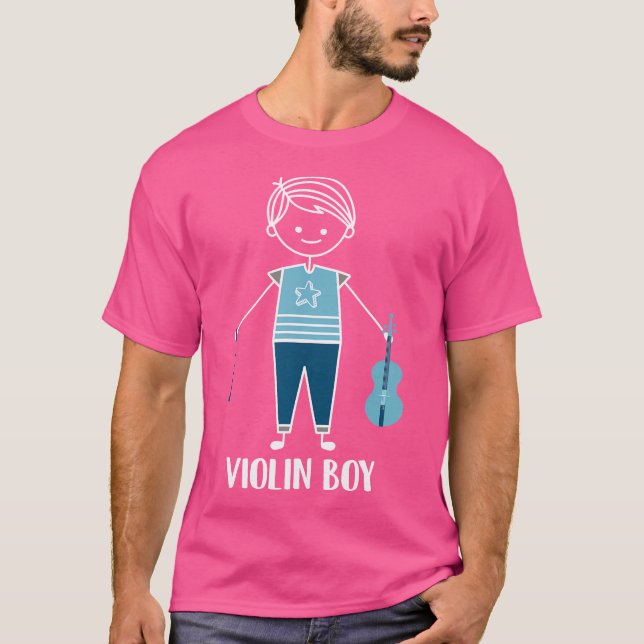 Camiseta Violin Boy - Musical Fiddle Player Orchestra Viol (Frente)