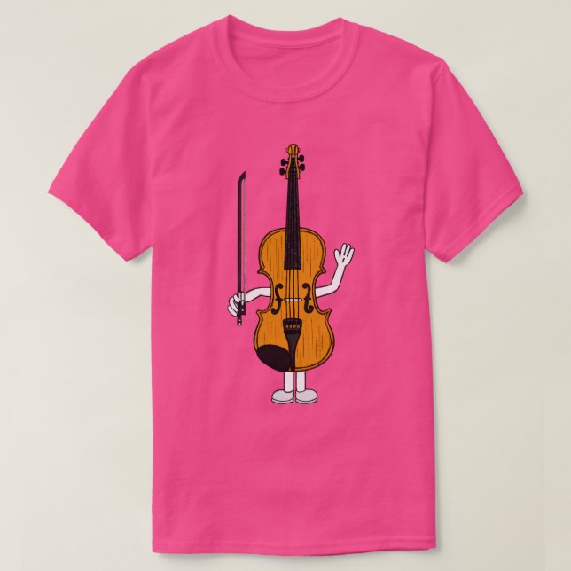 Camiseta Violin Funny Character Violinista String Professor (Frente do Design)
