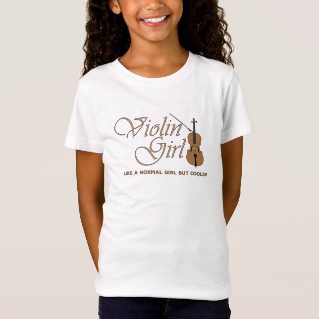 Camiseta Violin Girl, como uma garota normal, mas mais lega (Frente)