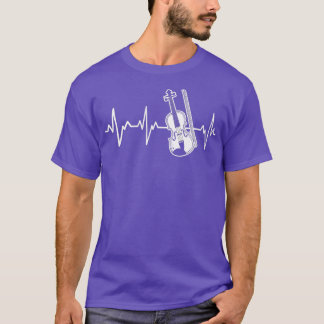 Camiseta Violin Heartbeat Presente Violinista do Instrument